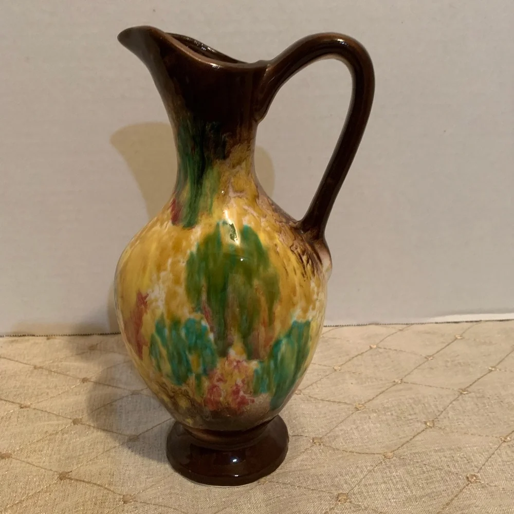 Multicolored splattered Pitcher Vase